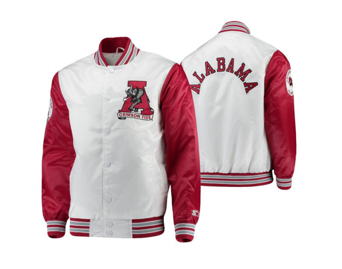 Alabama Crimson Tide White Crimson The Legend Full-Snap Jacket