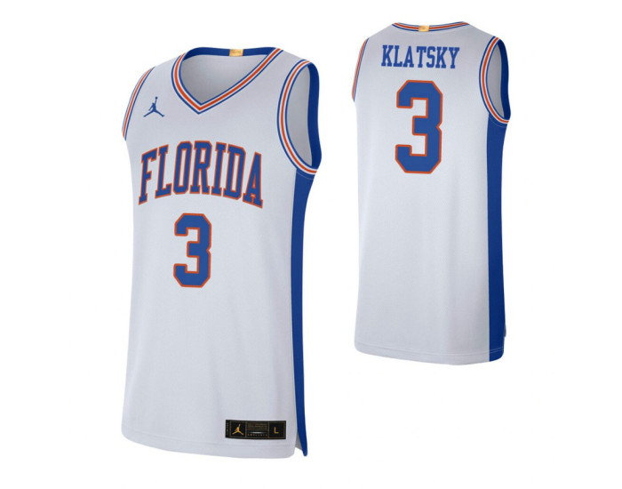 Youth Florida Gators 3 Alex Klatsky Retro Limited Authentic College Basketball Jersey White