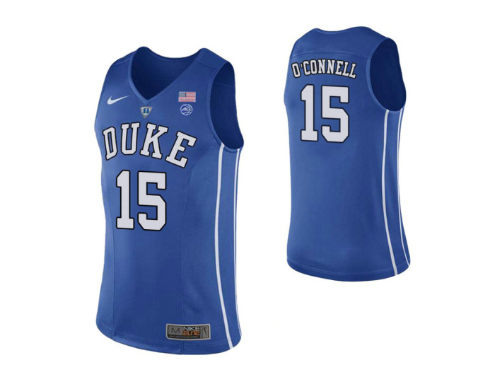 Duke Blue Devils #15 Alex O'Connell Performace Authentic College Basketball Jersey Royal