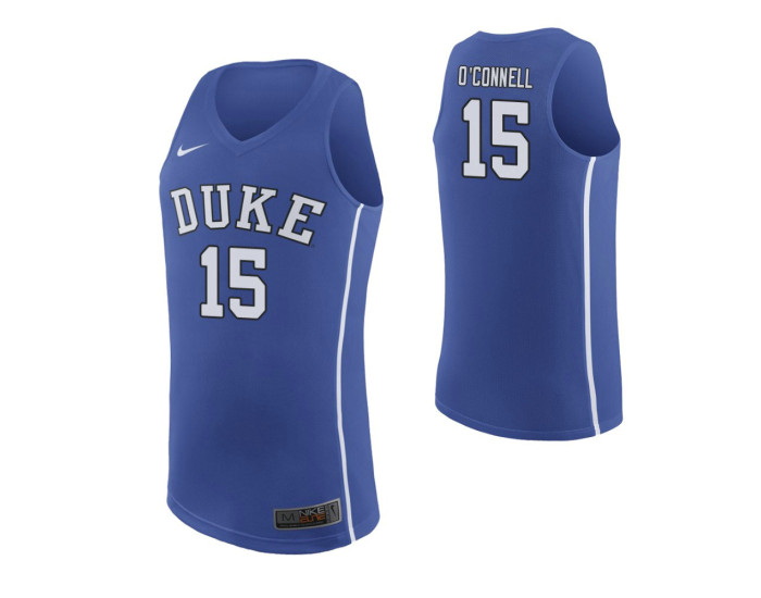 Duke Blue Devils #15 Alex O'Connell Authentic College Basketball Jersey Royal