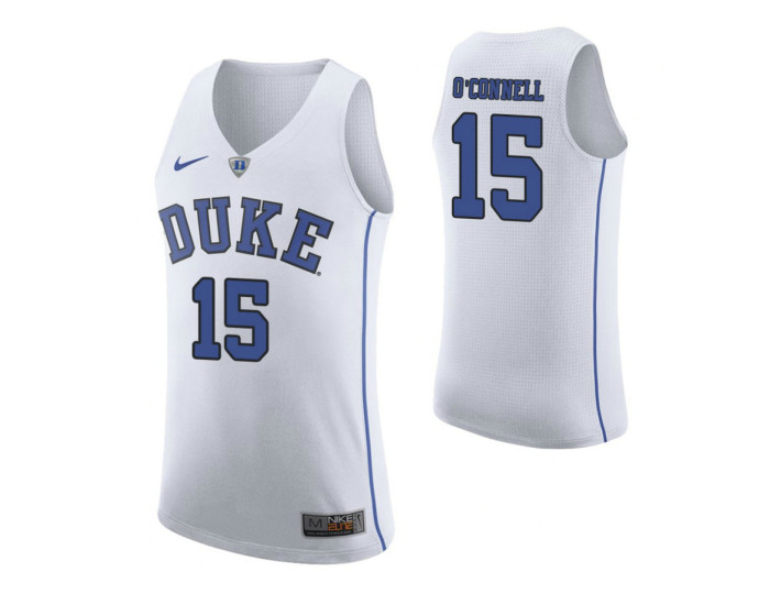 Youth Duke Blue Devils #15 Alex O'Connell Replica College Basketball Jersey White