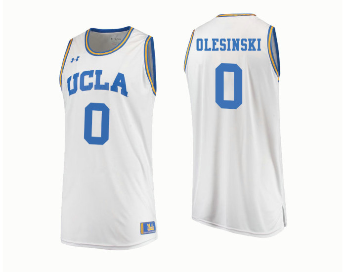 Youth UCLA Bruins #0 Alex Olesinski Replica College Basketball Jersey White