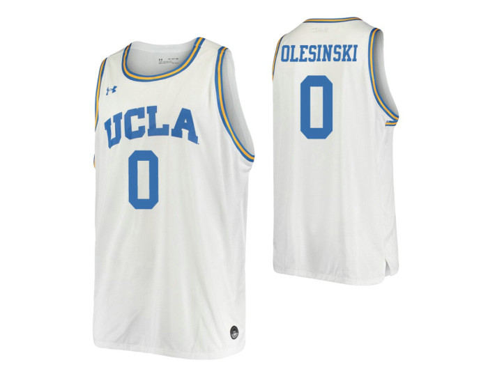 UCLA Bruins #0 Alex Olesinski White Authentic College Basketball Jersey