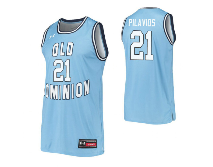 Youth Alfis Pilavios Authentic College Basketball Jersey Blue Old Dominion Monarchs