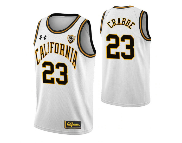 California Golden Bears #23 Allen Crabbe White Authentic College Basketball Jersey