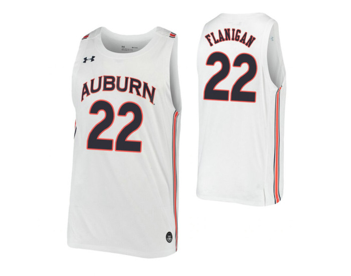 Youth Allen Flanigan Replica College Basketball Jersey White Auburn Tigers