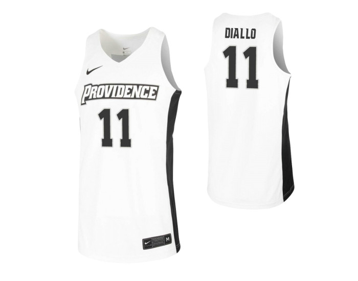 Youth Providence Friars #11 Alpha Diallo White Replica College Basketball Jersey