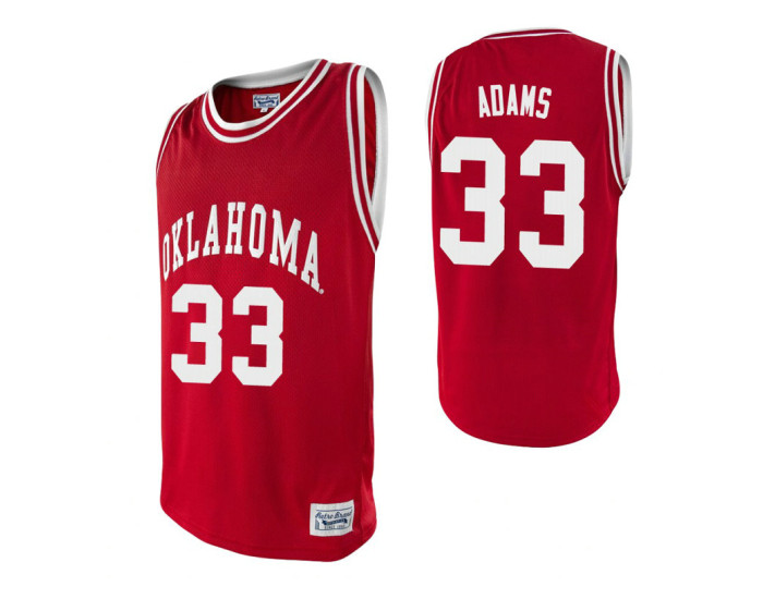 Youth Oklahoma Sooners #33 Alvan Adams Crimson Authentic College Basketball Jersey