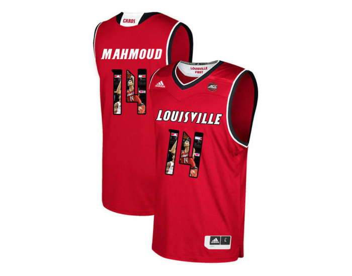 Youth Louisville Cardinals #14 Anas Mahmoud Authentic College Basketball Jersey Red