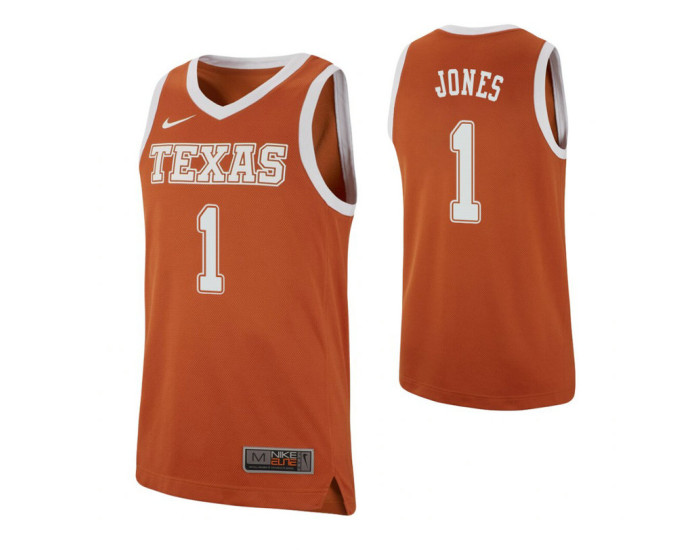 Youth Andrew Jones Authentic College Basketball Jersey Texas Orange Texas Longhorns