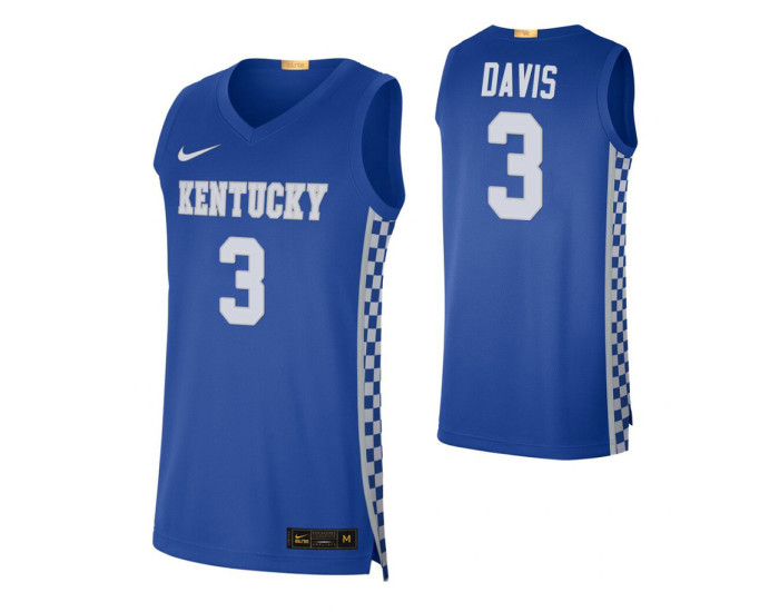 Kentucky Wildcats #23 Anthony Davis Royal Authentic College Basketball Jersey