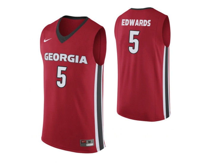 Youth Georgia Bulldogs Anthony Edwards Authentic College Basketball Jersey Red