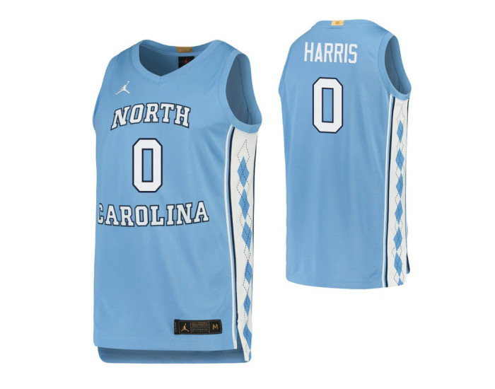Youth North Carolina Tar Heels #0 Anthony Harris Carolina Blue Replica College Basketball Jersey
