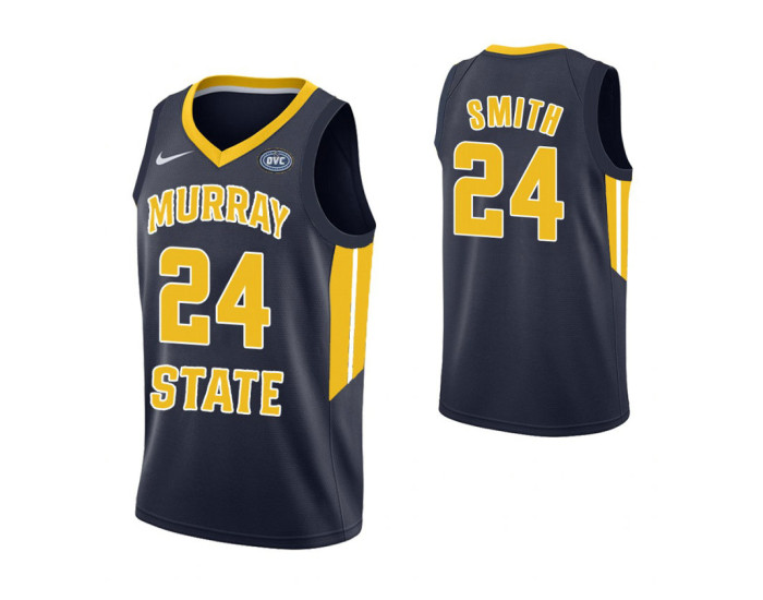Youth Murray State Racers #24 Anthony Smith Authentic College Basketball Jersey Navy