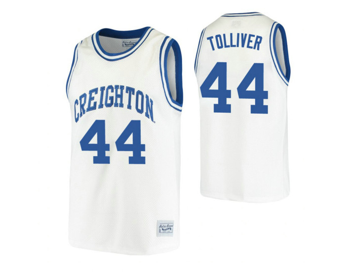 Youth Creighton Bluejays 44 Anthony Tolliver Alumni Authentic College Basketball Jersey White