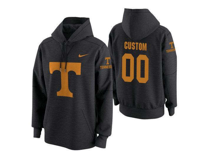 Tennessee Volunteers #00 Custom Men's Anthracite College Basketball Hoodie