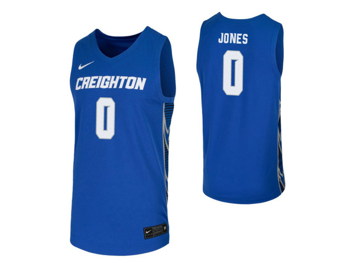Youth Creighton Bluejays #0 Antwann Jones Royal Authentic College Basketball Jersey