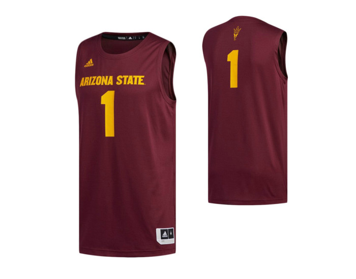 Youth Arizona State Sun Devils #1 Basketball Replica College Basketball Jersey Maroon