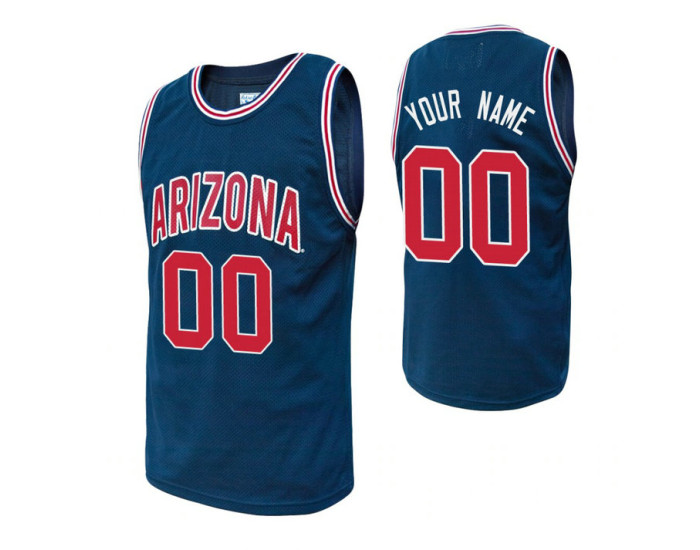 Arizona Wildcats Custom College Basketball Alumni Jersey Navy
