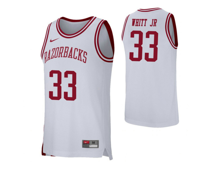 Arkansas Razorbacks Retro Jimmy Whitt Jr. Authentic College Basketball Jersey White