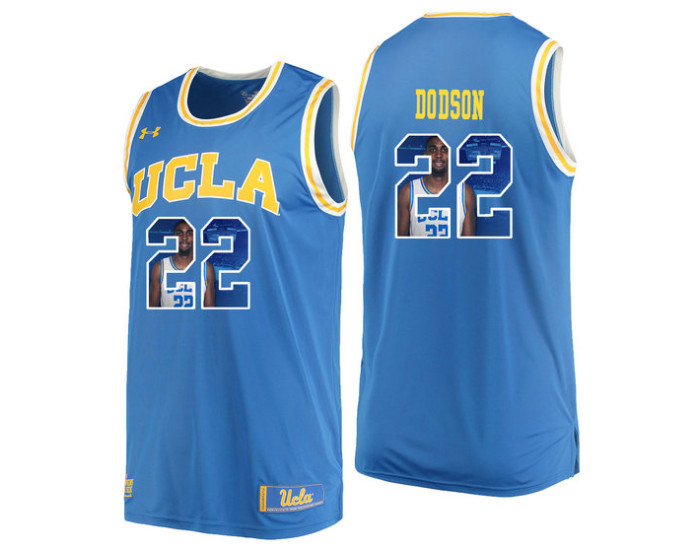 UCLA Bruins #22 Armani Dodson Replica College Basketball Jersey Blue