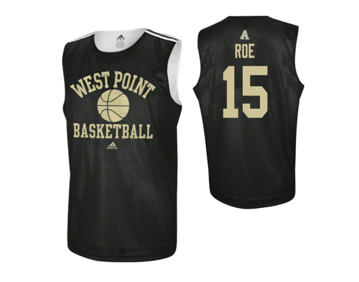 Army Black Knights #15 Adam Roe Practice Replica College Basketball Jersey Black