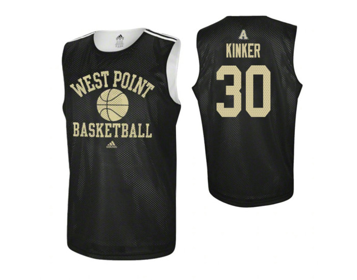 Army Black Knights #30 Ben Kinker Practice Authentic College Basketball Jersey Black