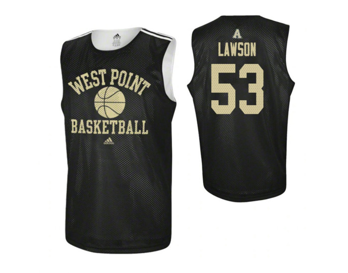 Army Black Knights #53 Lance Lawson Practice Authentic College Basketball Jersey Black