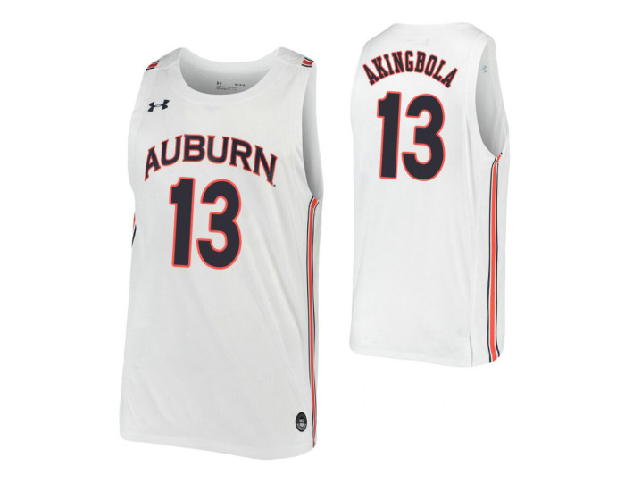 Youth Auburn Tigers #13 Babatunde Akingbola White Authentic College Basketball Jersey