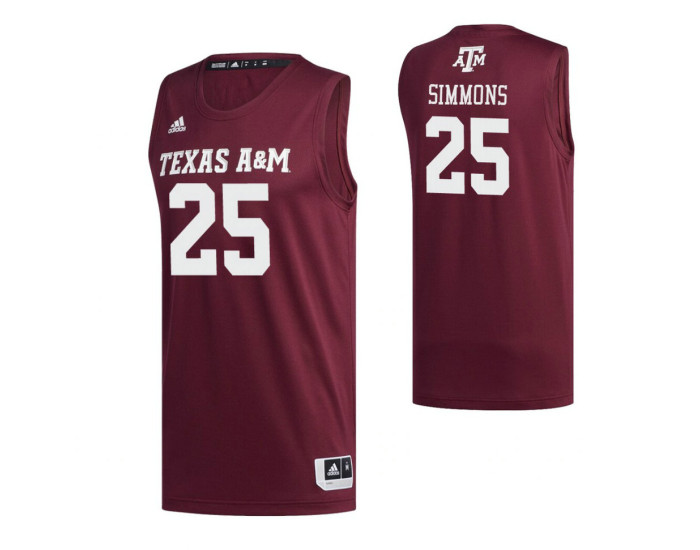Texas A&amp;M Aggies #25 Bakari Simmons Maroon Authentic College Basketball Jersey