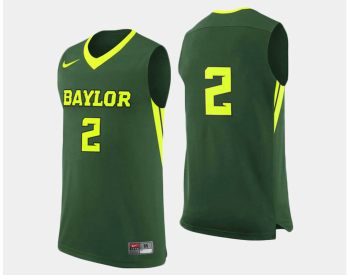 Youth Baylor Bears #2 Rico Gathers Green Road Replica College Basketball Jersey