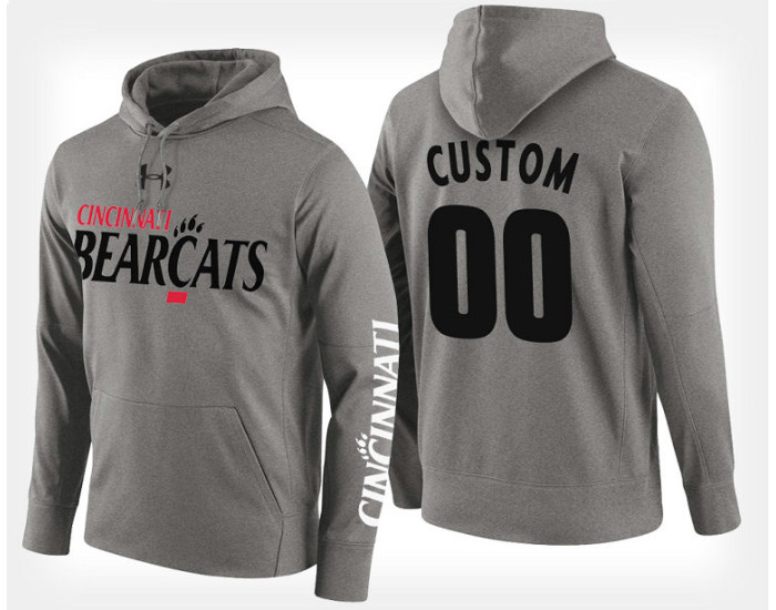 Cincinnati Bearcats #00 Custom Gray Hoodie College Basketball