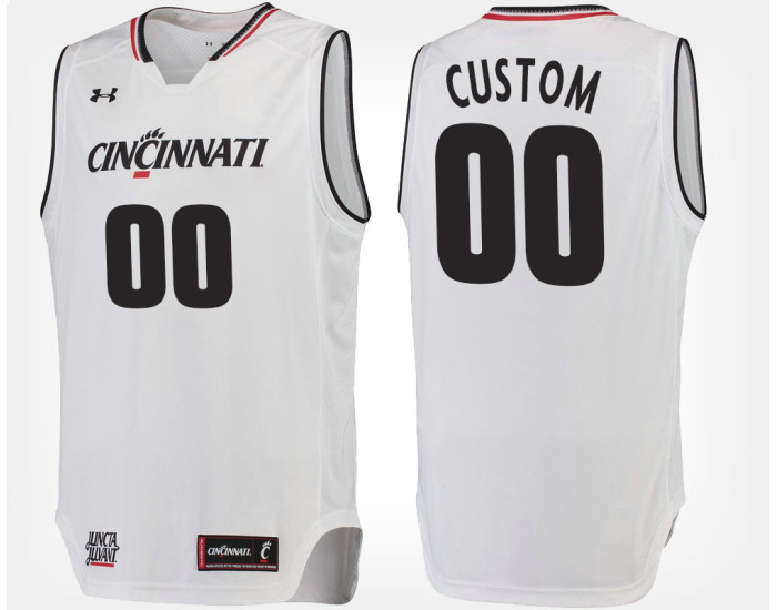 Cincinnati Bearcats #00 Custom White Road Jersey College Basketball