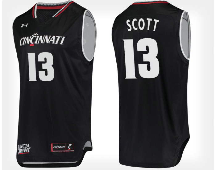 Cincinnati Bearcats #13 Tre Scott Blue Home Replica College Basketball Jersey