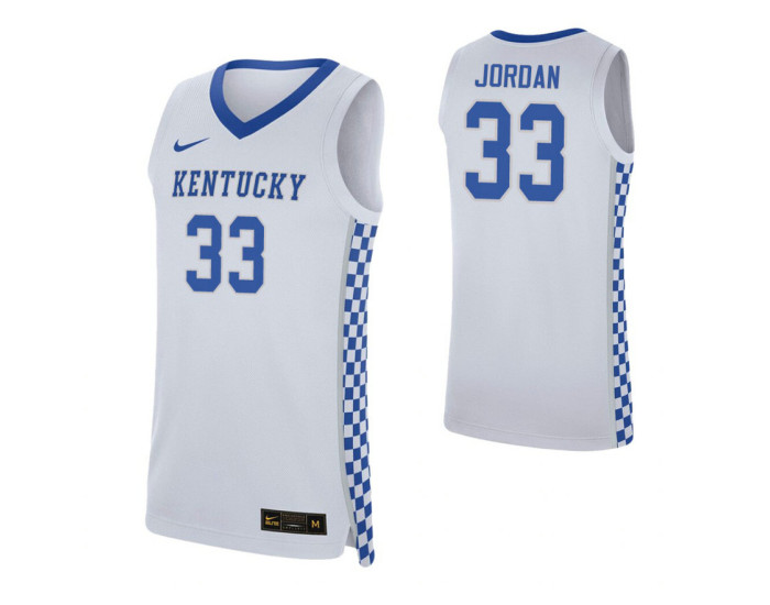 Kentucky Wildcats #33 Ben Jordan White Authentic College Basketball Jersey