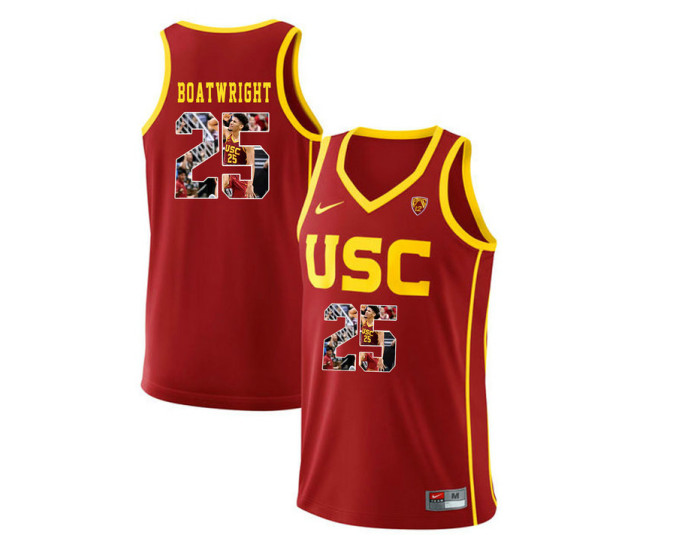 USC Trojans #25 Bennie Boatwright Replica College Basketball Jersey Red