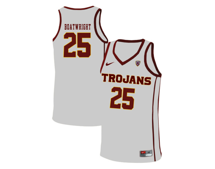 Youth USC Trojans #25 Bennie Boatwright Authentic College Basketball Jersey White