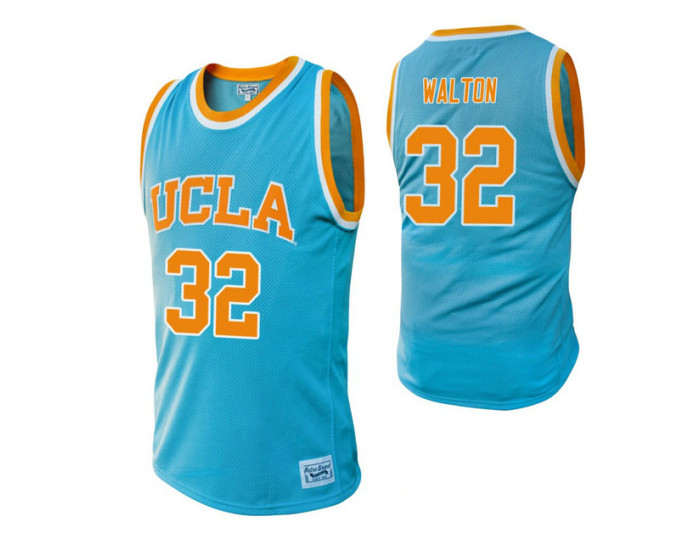 UCLA Bruins #32 Bill Walton Blue Replica College Basketball Jersey