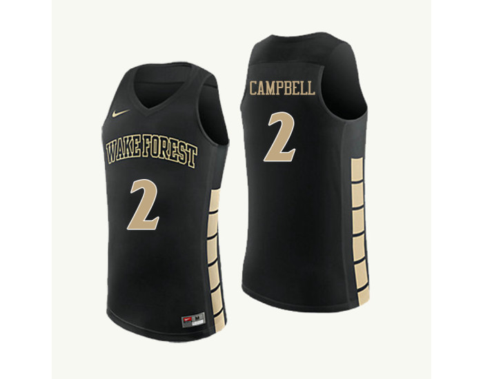 Youth Wake Forest Demon Deacons #2 Amber Campbell Authentic College Basketball Jersey Black