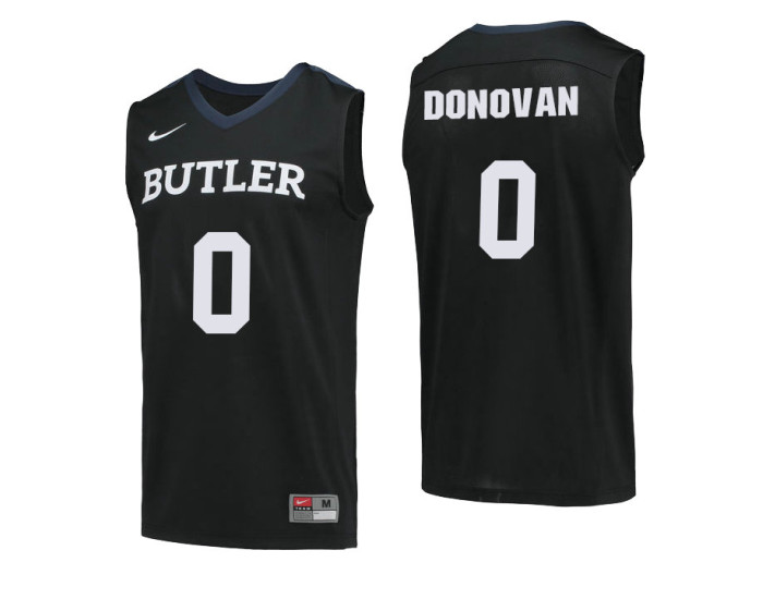 Butler Bulldogs #0 Campbell Donovan Authentic College Basketball Jersey Black