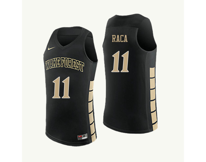 Wake Forest Demon Deacons #11 Ivana Raca Authentic College Basketball Jersey Black