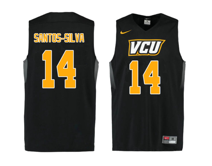 Youth VCU Rams #14 Marcus Santos-Silva Replica College Basketball Jersey Black