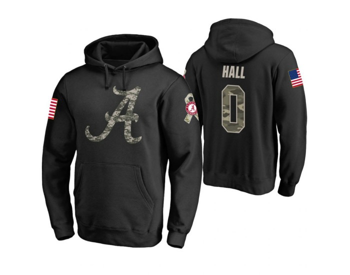 Alabama Crimson Tide #0 Donta Hall Men's Black College Basketball Hoodie