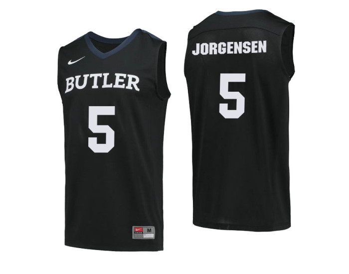 Butler Bulldogs #5 Paul Jorgensen Authentic College Basketball Jersey Black