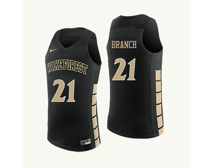 Youth Wake Forest Demon Deacons #21 Raegyn Branch Authentic College Basketball Jersey Black