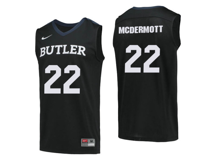 Youth Butler Bulldogs #22 Sean McDermott Replica College Basketball Jersey Black