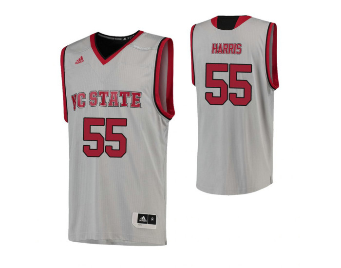 Youth NC State Wolfpack #55 Blake Harris Gray Authentic College Basketball Jersey