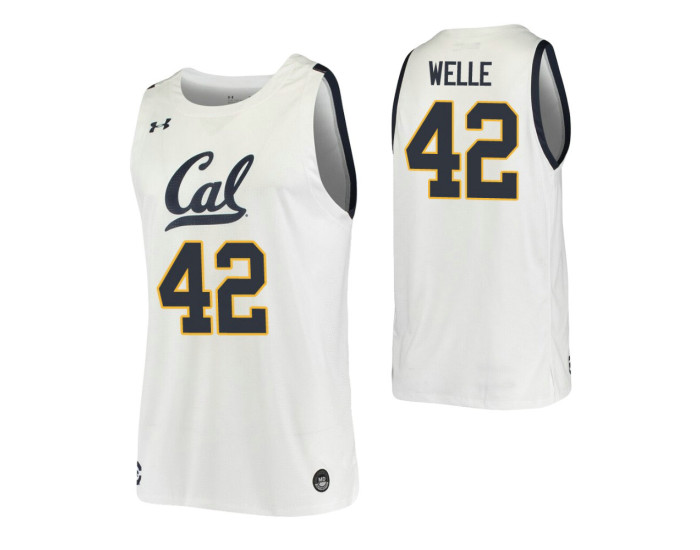 California Golden Bears #42 Blake Welle White Authentic College Basketball Jersey
