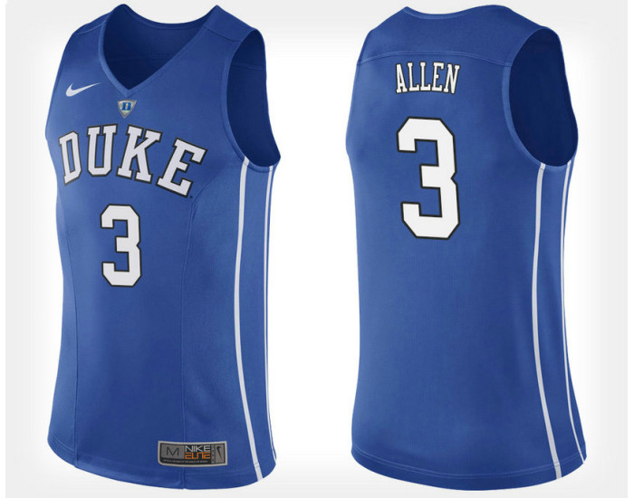Duke Blue Devils #3 Grayson Allen Blue Home Authentic College Basketball Jersey