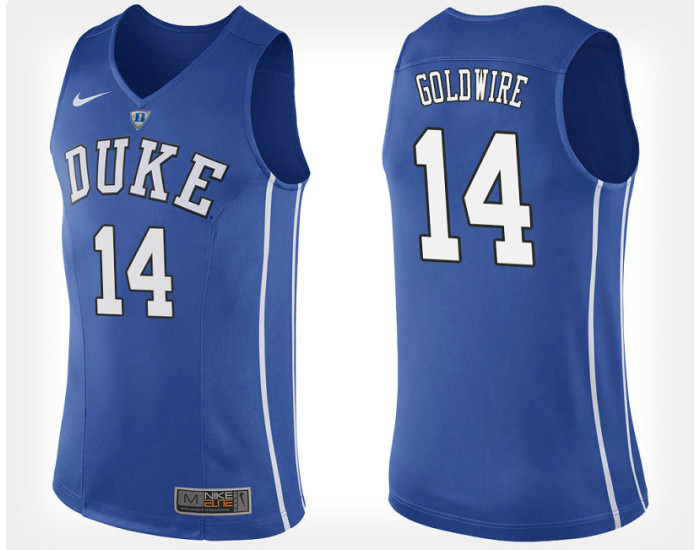 Duke Blue Devils #14 Jordan Goldwire Blue Home Authentic College Basketball Jersey